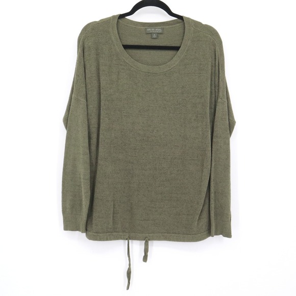 Barefoot Dreams CozyChic Ultra Lite Knit Sweater Womens M Green Cozy Boho Fall - Picture 1 of 16